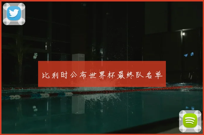 比利时公布世界杯最终队名单